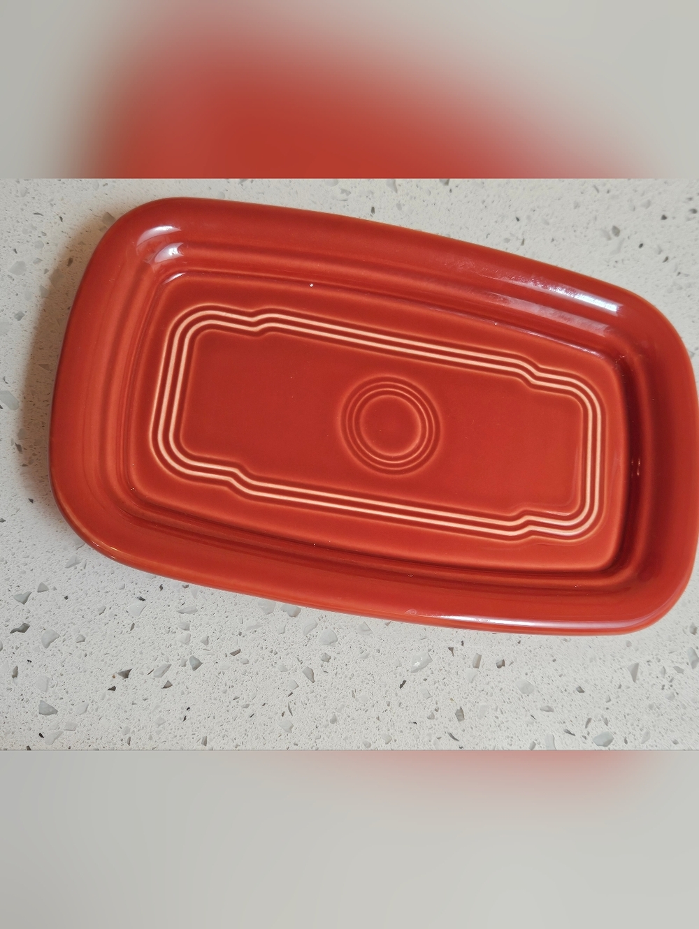 Fiesta Xl Butter Dish Retired Paprika Color - Picture 5 of 8